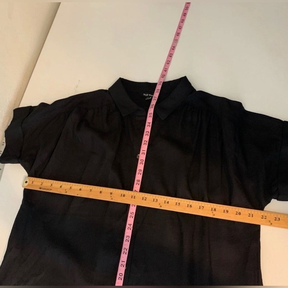 NEW Well Worn Black Button-Down Shirt Dress M - Picture 9 of 10